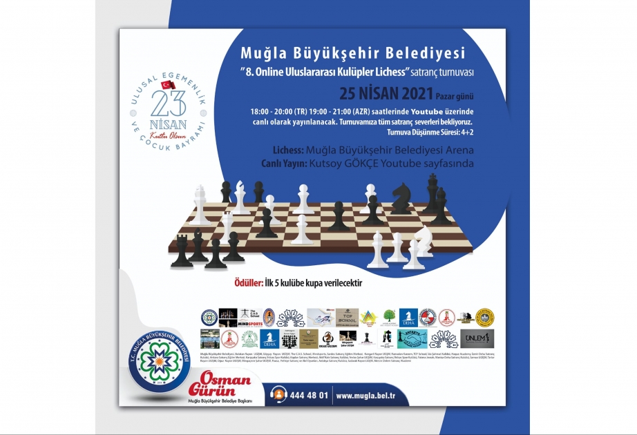 “8-ci Onlayn Beynəlxalq Klublar Lichess” şahmat yarışı keçiriləcək