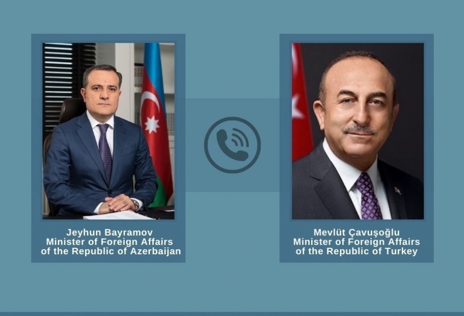 Состоялся телефонный разговор между министрами иностранных дел Азербайджана и Турции Джейхуном Байрамовым и Мевлютом Чавушоглу