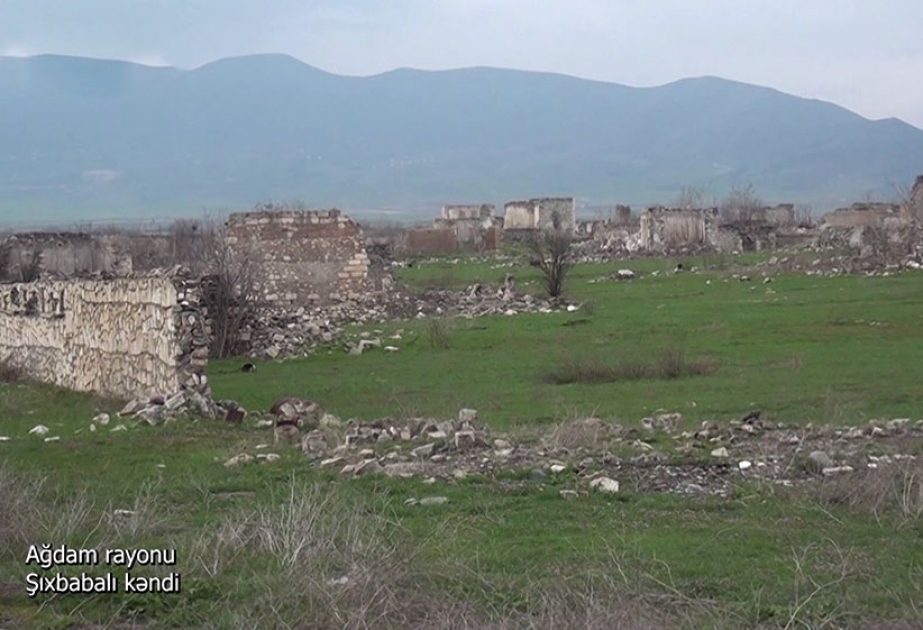 Müdafiə Nazirliyi Ağdam rayonunun Şıxbabalı kəndinin videogörüntülərini paylaşıb VİDEO