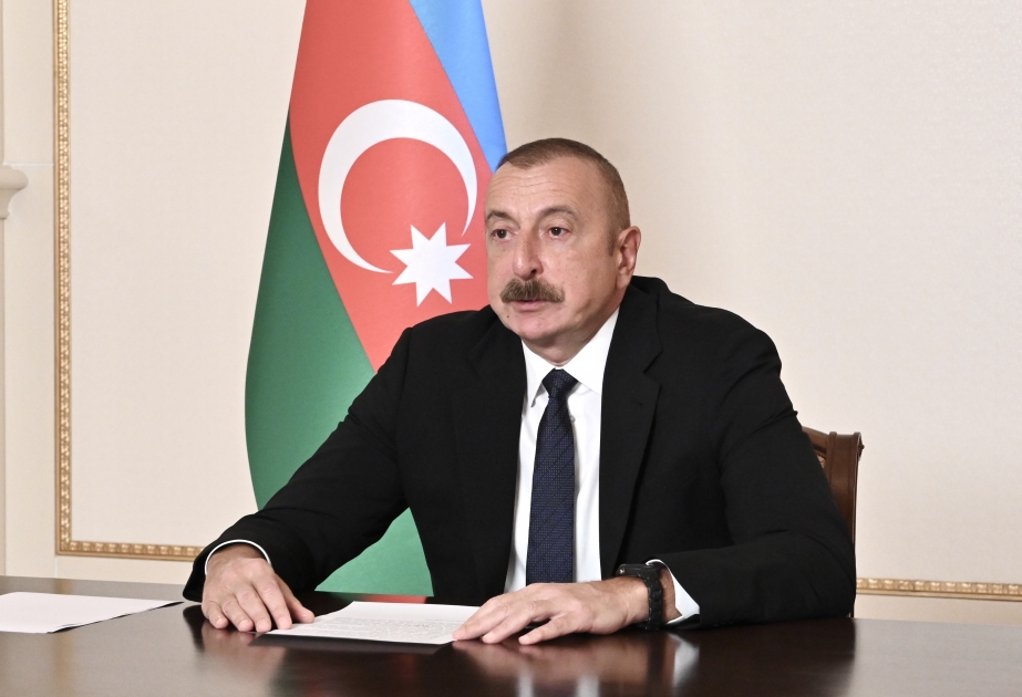 77. Sitzung der Uno- Wirtschafts- und Sozialkommission für Asien und den Pazifik: Präsident Ilham Aliyev hält im Videoformat eine Rede VIDEO