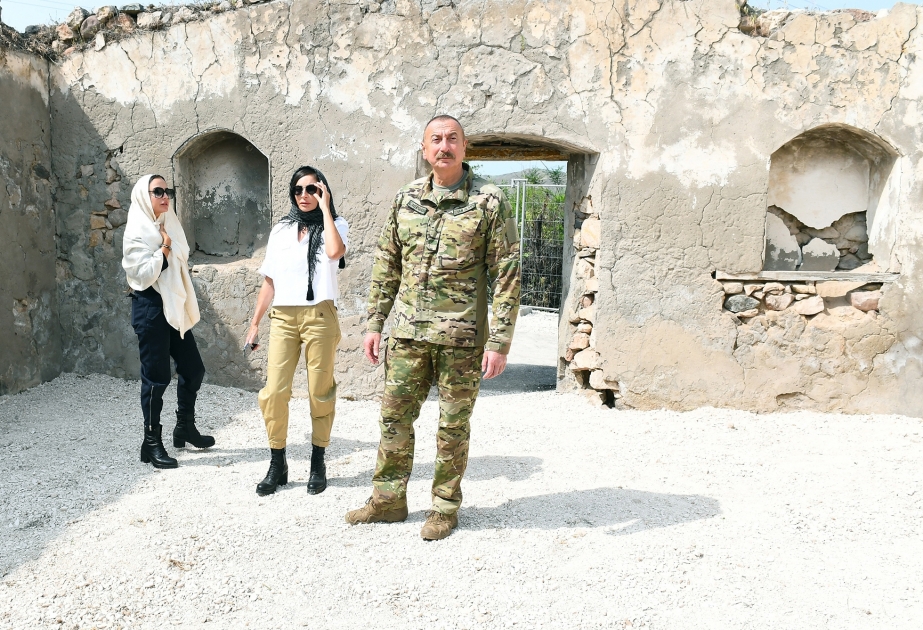 Präsident Ilham Aliyev und First Lady Mehriban Aliyeva besuchen Distrikte Jabrayil und Zangilan VIDEO