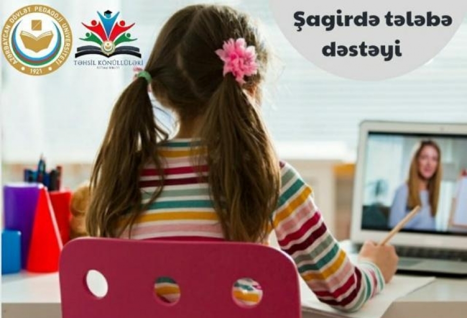 Pedaqoji Universitet tələbələrindən şagirdlərə dəstək