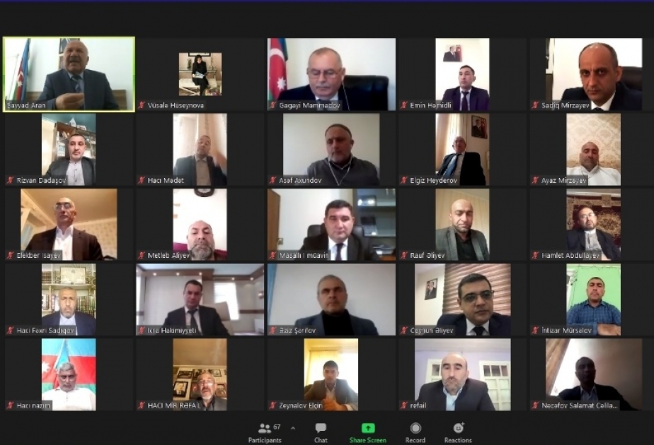 “Xalqımızın milli birliyinin möhkəmlənməsində mənəvi dəyərlərimizin rolu” mövzusunda videokonfrans keçirilib