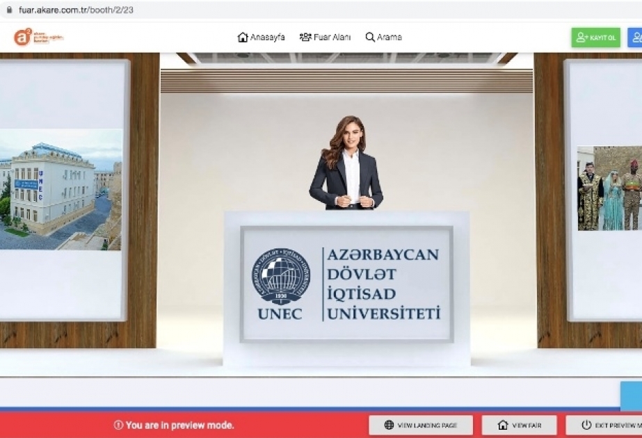 UNEC Türkiyənin onlayn beynəlxalq təhsil sərgisində iştirak edib