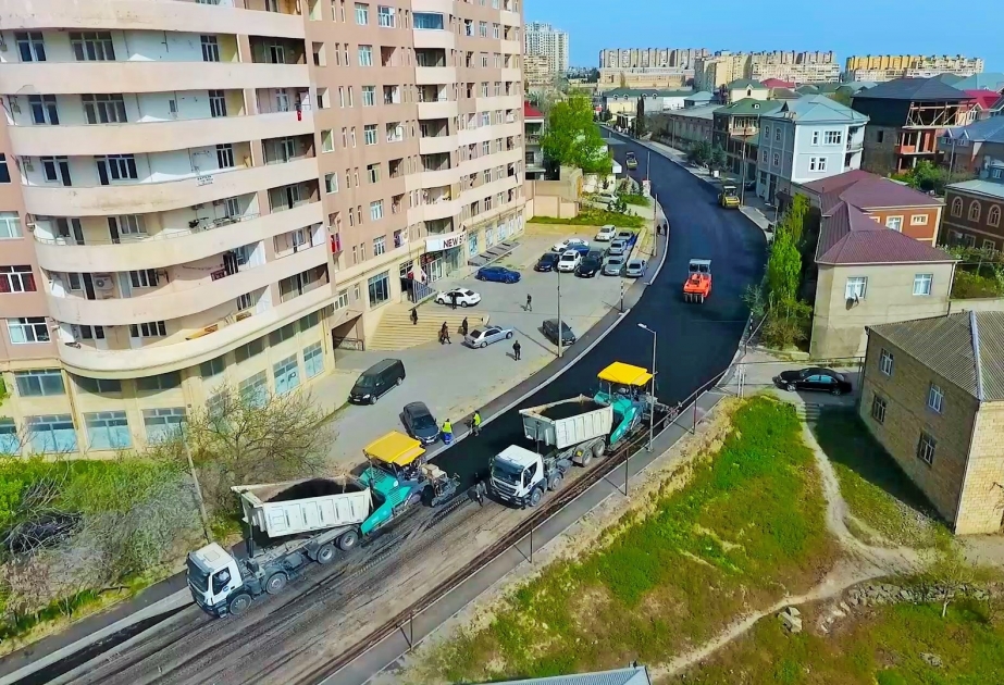 Xətai rayonunda iki əsas küçə təmir edilir VİDEO