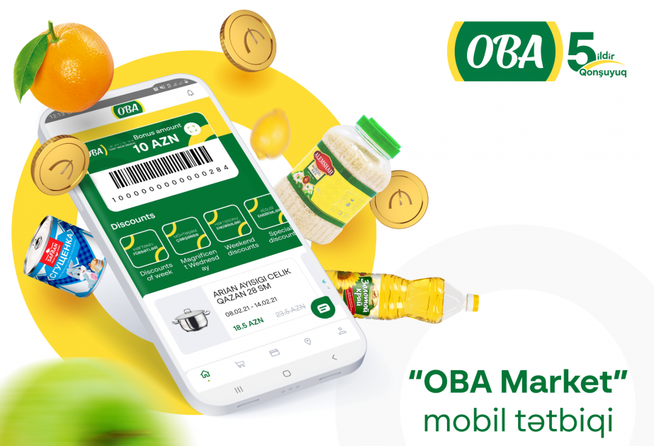 ®  “OBA Market” mobil tətbiqi istifadəyə verildi