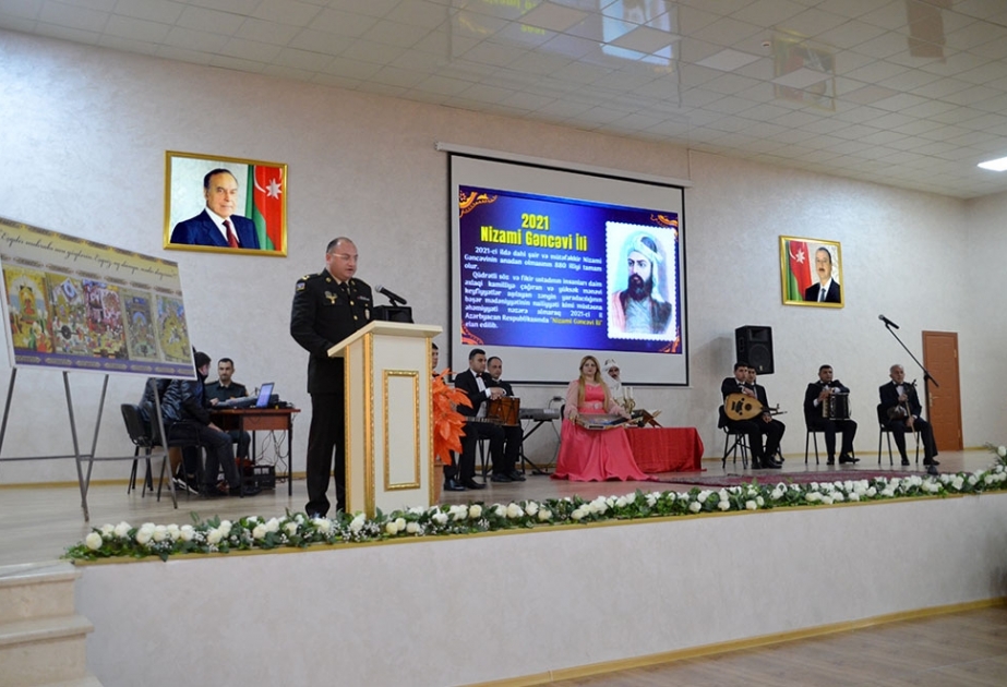 Azərbaycan Ordusunda Nizami Gəncəvinin 880 illik yubileyi ilə əlaqədar silsilə tədbirlər davam edir VİDEO