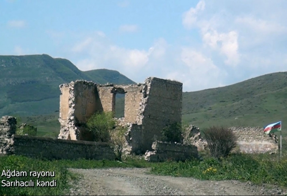 Müdafiə Nazirliyi Ağdam rayonunun Sarıhacılı kəndinin videogörüntülərini paylaşıb  VİDEO