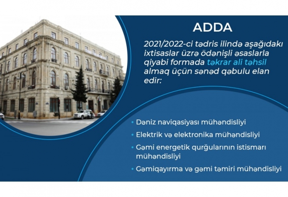 Dəniz Akademiyasında təkrar ali təhsil almaq istəyənlərin nəzərinə