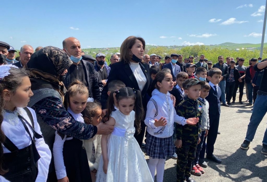 Şamaxının Göylər kəndində Vətən müharibəsi şəhidinin adını daşıyan bulağın açılışı olub