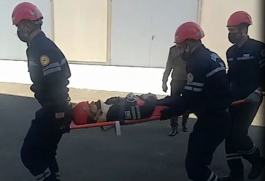 FHN-in Cənub Regional Mərkəzi xilasetmə dəstəsi ilə birgə praktik məşğələ keçirib