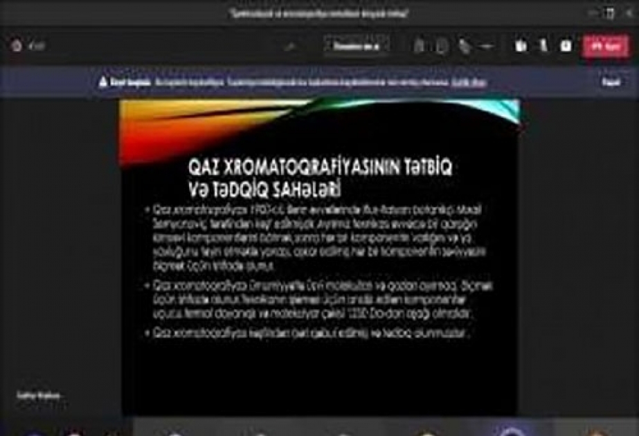 BDU-nun Kimya fakültəsində növbəti elmi seminar