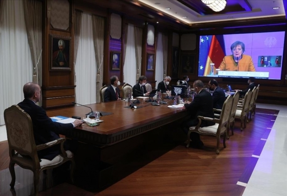 Türkiyə Prezidenti ilə Almaniya Kansleri arasında videoformatda görüş keçirilib