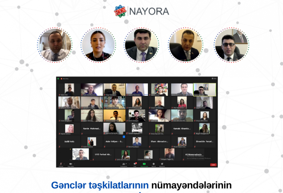 Gənclər təşkilatları ilə işin səmərəliliyinə dair onlayn görüş keçirilib