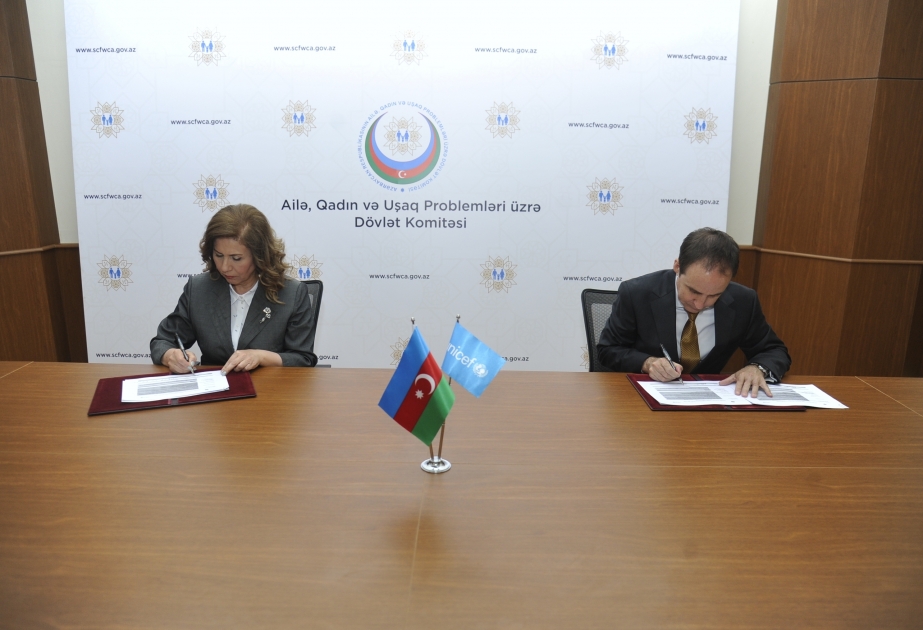 Azerbaijan`s State Committee for Family, Women and Children Affairs and UNICEF sign Action Plan for 2021-2022