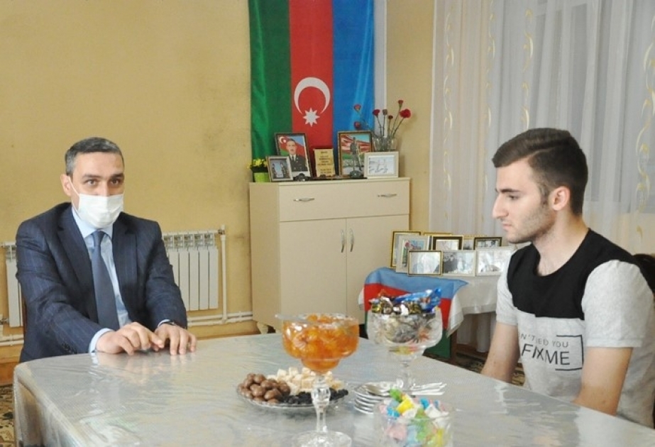 Mingəçevir Dövlət Universitetinin əməkdaşları şəhid ailəsini ziyarət edib