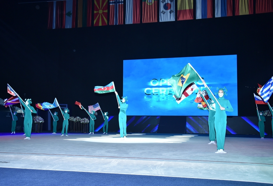 Se celebró la ceremonia de apertura de las competiciones de la Copa del Mundo de Gimnasia Rítmica en Bakú