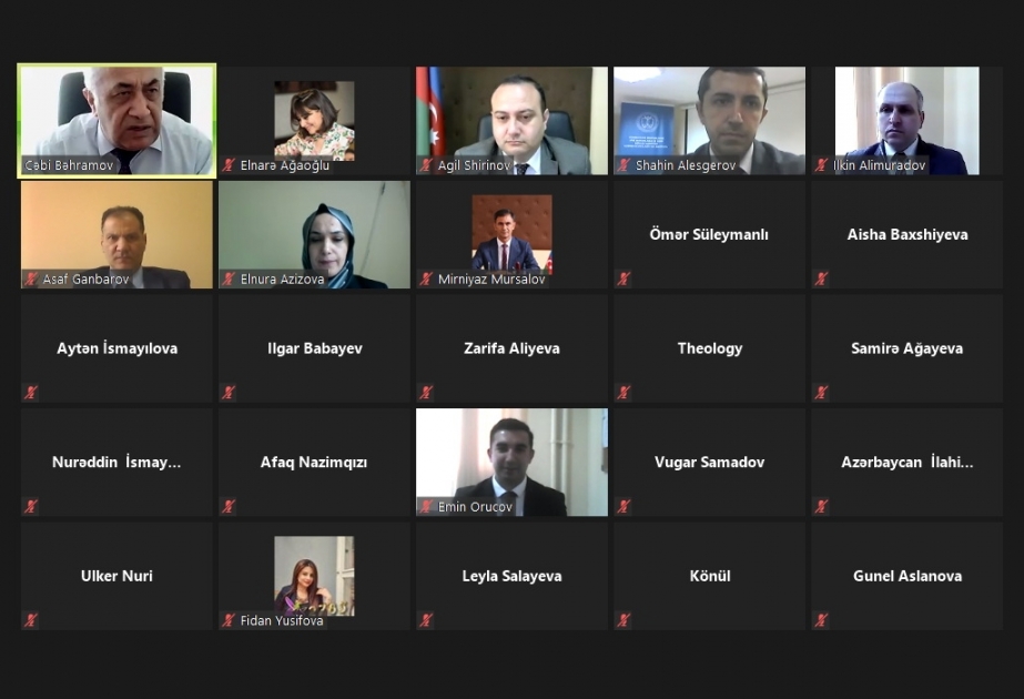 İlahiyyat İnstitutunda videokonfrans: Ulu öndər Heydər Əliyevin Azərbaycanın inkişafı naminə xidmətləri