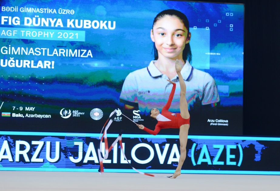 Gimnastımız Arzu Cəlilova dünya kubokunda lent ilə çıxış edib