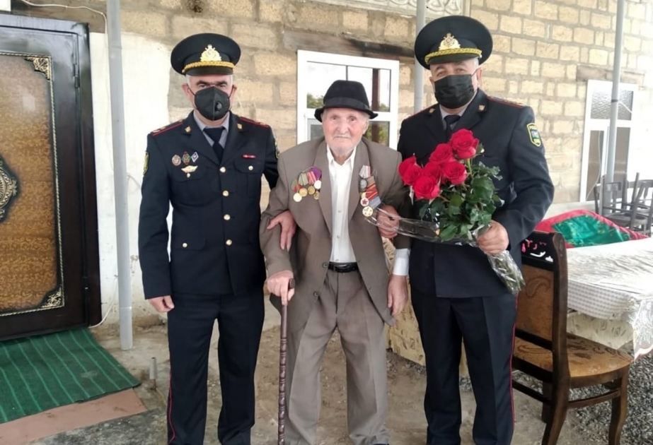 Faşizm üzərində Qələbədən sonra daxili işlər orqanlarında xidmət etmiş bir qrup müharibə iştirakçısı ziyarət olunub
