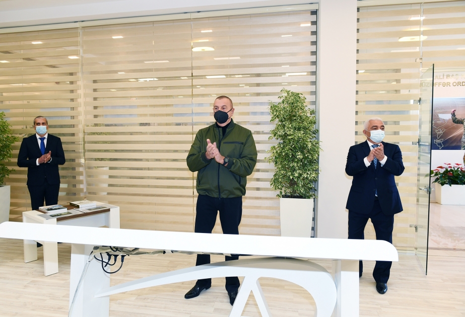Präsident Ilham Aliyev und First Lady Mehriban Aliyeva weilen zu Besuch in Schuscha  In Schuscha 110/35/10-kV-Umspannwerk in Betrieb genommen VIDEO