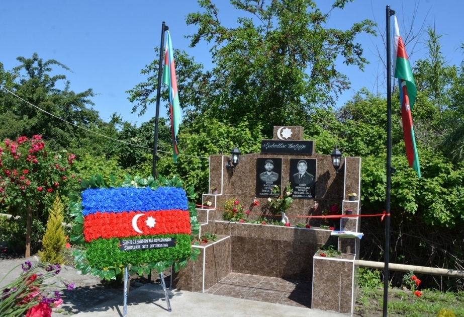 Tərtərdə şəhidlərin xatirəsinə inşa edilən abidənin açılışı olub