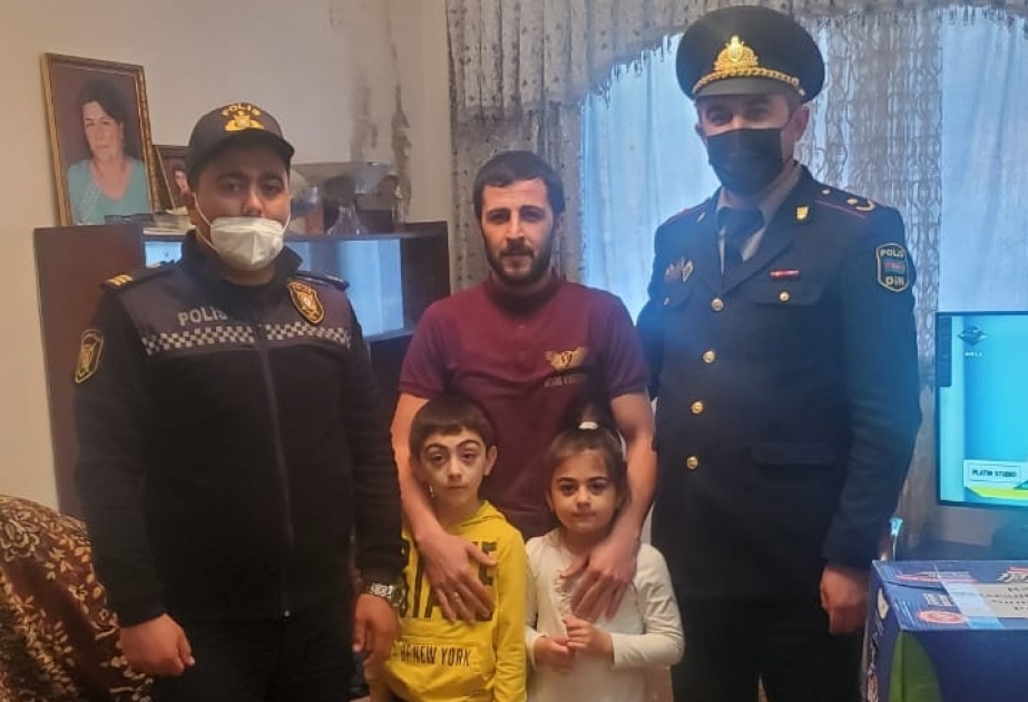 Polis əməkdaşları Sumqayıtda şəhid ailələri və qazilərlə görüşüblər