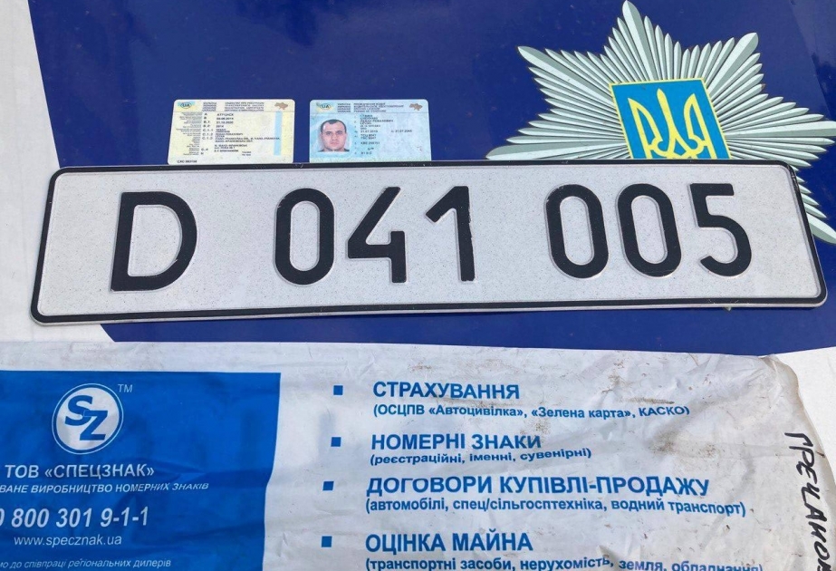 Ukrayna polisi Azərbaycanın Kiyevdəki səfirliyinə məxsus saxta nömrə ilə avtomobili idarə edən şəxsi saxlayıb