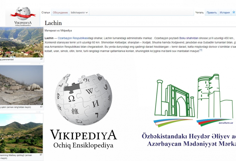Vikipediyada Laçın rayonu haqqında özbək dilində bölmə yaradılıb