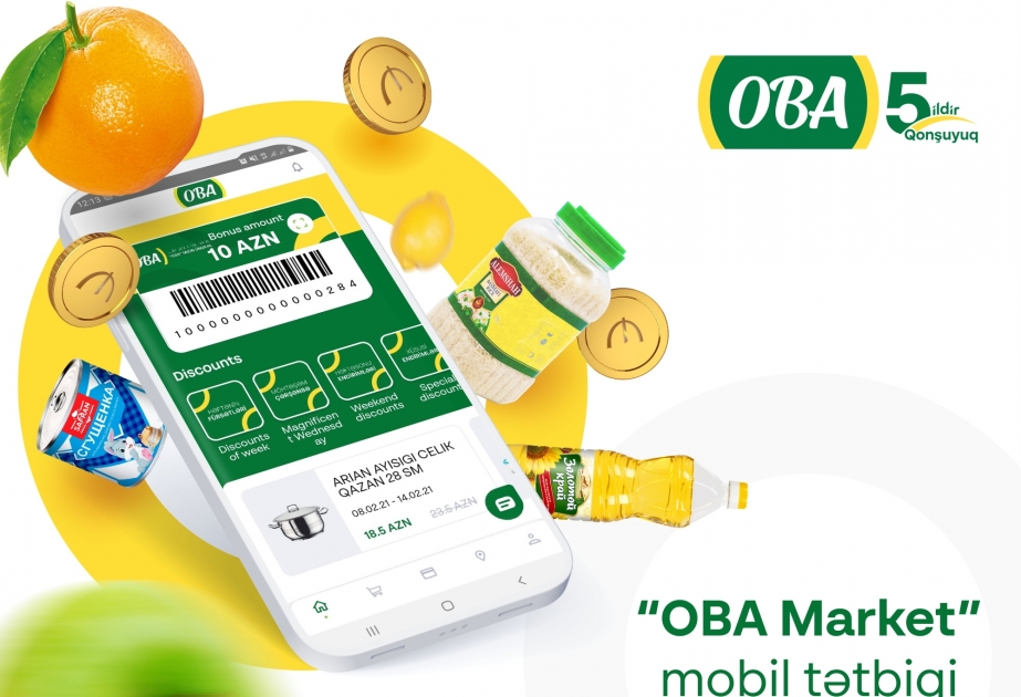 ®  “OBA Market” mobil tətbiqi Azərbaycanda yüklənmədə birinci yerə yüksəlib