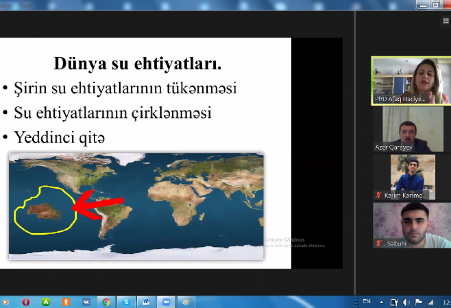UNEC-də “Su ehtiyatlarının səmərəli idarə edilməsi” mövzusunda maarifləndirici tədbir keçirilib