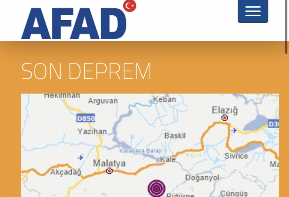 Türkiyədə zəlzələ baş verib