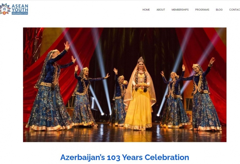 ASEAN Gənclər Təşkilatının saytında 28 May - Respublika Günü münasibətilə Azərbaycan haqqında məqalə dərc olunub