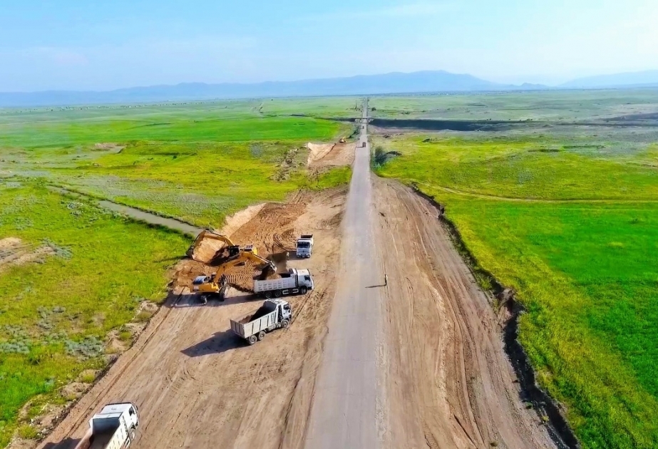 Autobahn Barda-Agdam wird gebaut