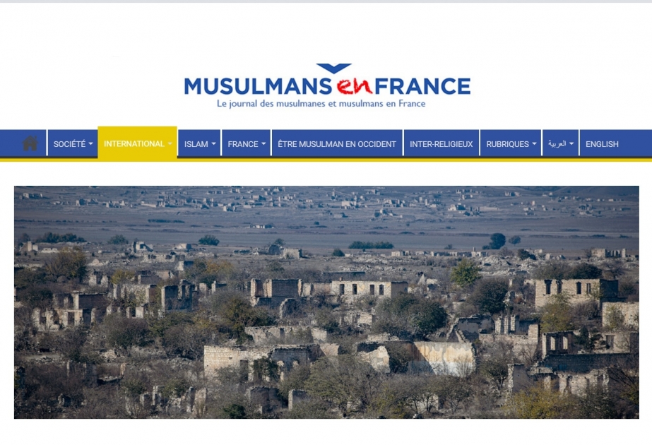 “Musulmansenfrance” portalında Fransanın qərəzli mövqeyi ilə bağlı “Azərbaycan-Ermənistan: yalanlar və vəzifə cinayətləri” adlı məqalə dərc olunub