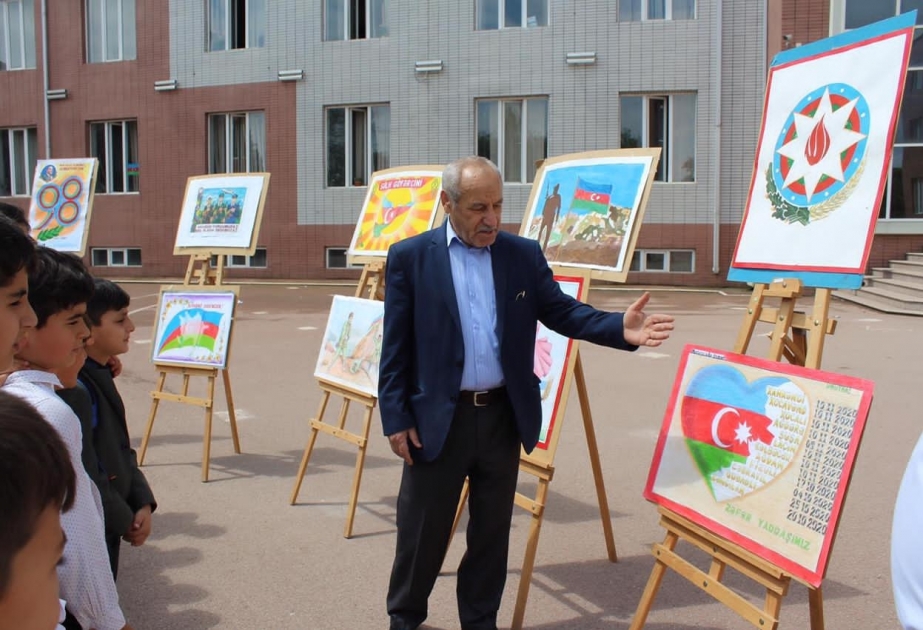Sabirabadda “Mənim Azərbaycanım” adlı rəsm sərgisi açılıb