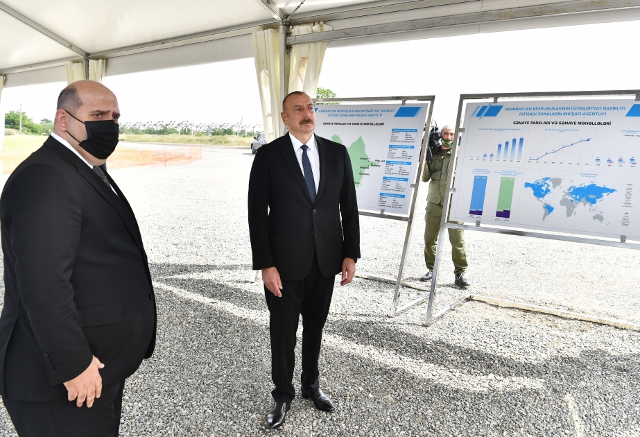 Prezident İlham Əliyev Ağdam Sənaye Parkının təməlqoyma mərasimində iştirak edib YENİLƏNİB VİDEO