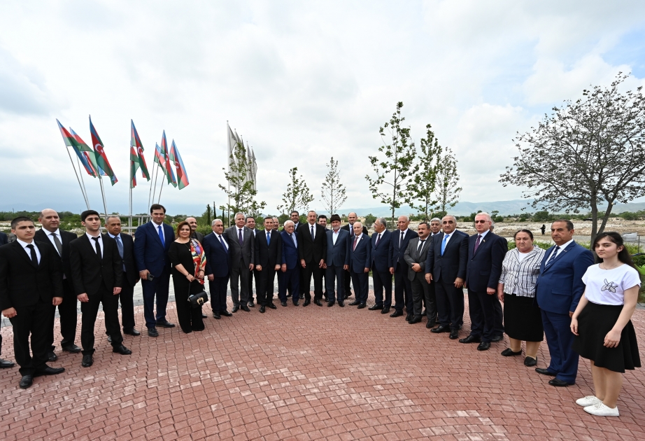 President Ilham Aliyev attended ceremony to lay foundation stone for restoration of Aghdam city, met with members of general public VIDEO