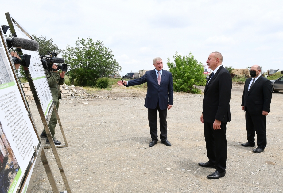 President Ilham Aliyev visited Giyasli mosque in Aghdam VIDEO
