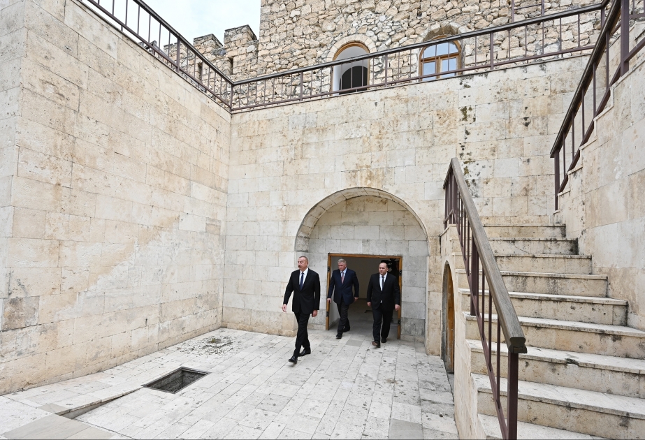 Aghdam : le président azerbaïdjanais visite la forteresse de Chahboulag VIDEO