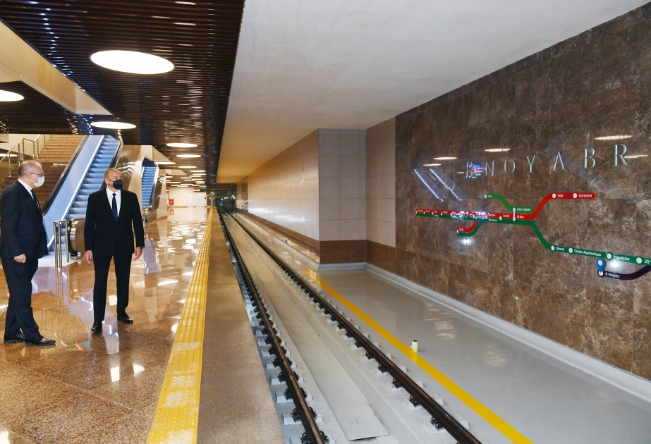 Сдана в эксплуатацию станция «8 Ноября» Бакинского метрополитена  Президент Ильхам Алиев ознакомился с условиями, созданными на станции  ОБНОВЛЕНО ВИДЕО