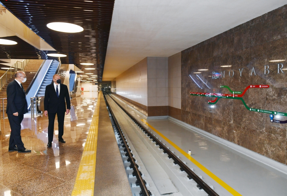 “November 8” station of Baku Metro launched  President Ilham Aliyev viewed conditions created at the station VIDEO