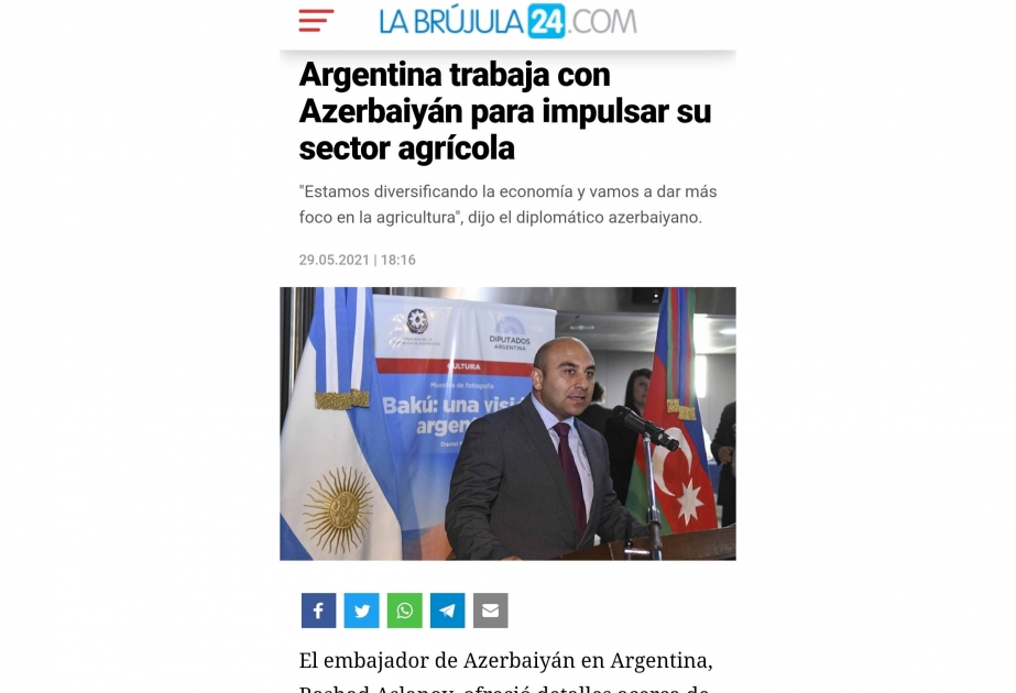 El Embajador de Azerbaiyán en Argentina cuenta a la audiencia argentina sobre Azerbaiyán y las relaciones bilaterales entre dos países