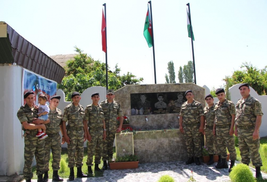 Yevlaxda şəhidlərin xatirəsinə inşa edilmiş bulaq istifadəyə verilib