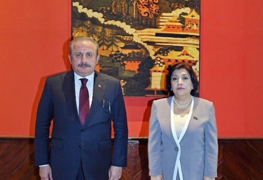 La présidente du Milli Medjlis Sahibé Qafarova rencontre son homologue turc Mustafa Sentop
