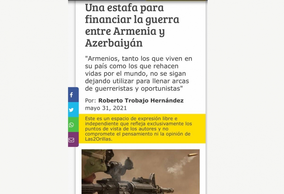 Kolumbiya mətbuatında Ermənistan hökuməti və erməni diaspor təşkilatlarının maliyyə qanunsuzluqları ifşa olunub