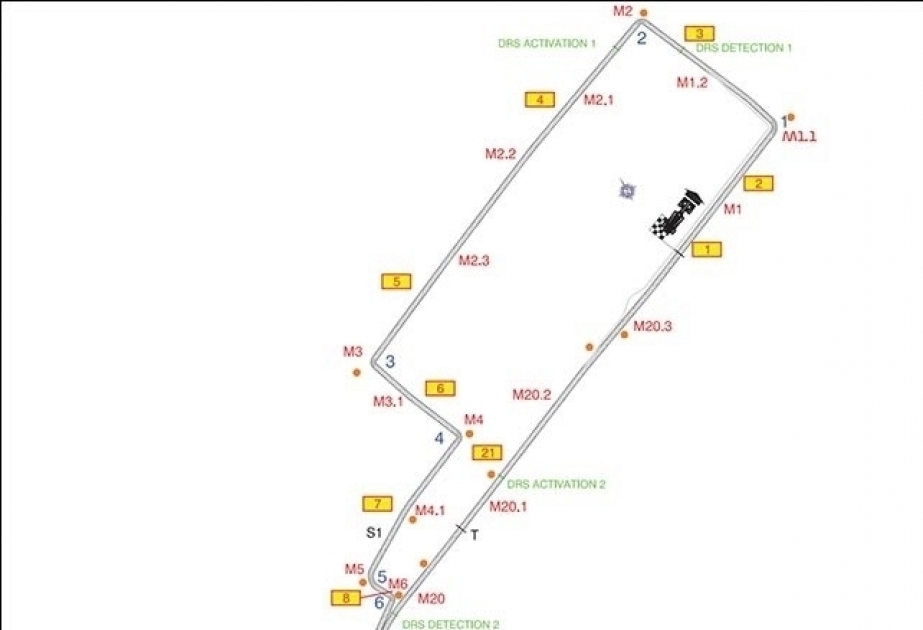 F1: la première zone de DRS légèrement raccourcie au circuit de Bakou