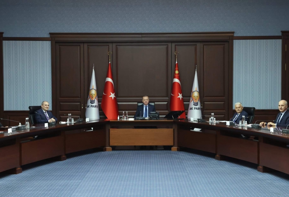 Türkiyə Prezidenti Rəcəb Tayyib Ərdoğan Yeni Azərbaycan Partiyasının nümayəndə heyətini qəbul edib VİDEO