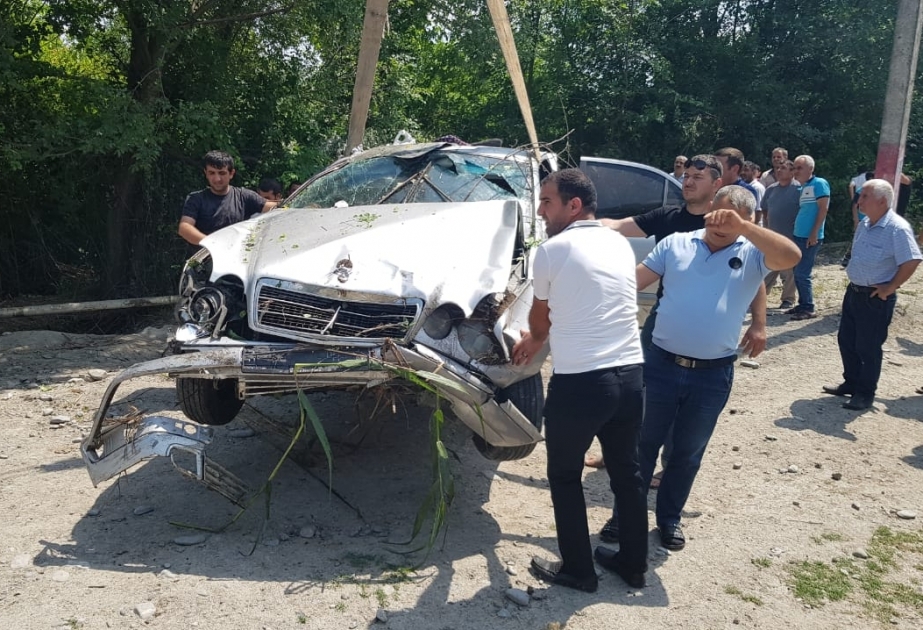 Göyçay-Ucar yolunda qəza baş verib VİDEO