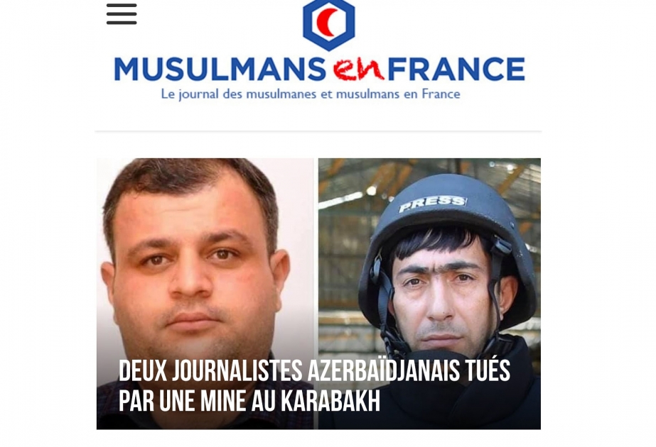 Fransızdilli azərbaycanlı jurnalist Fransa mediasına müraciət edib